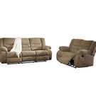 Tulen Mocha Reclining Sofa Loveseat