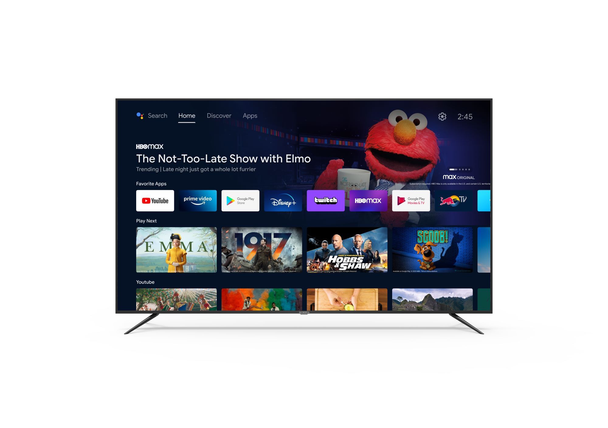 SKYWORTH スマートテレビ オリジナルのスカイワースLEDスマートTV 505565インチAndroidTV