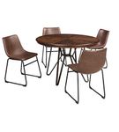 5PC CENTIAR 45 Round Dining Table and 4 Chairs