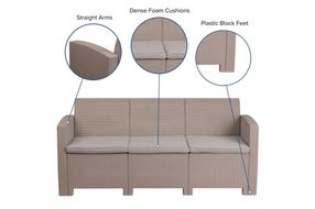 OSC Designs - All Weather Sofa - Light Gray