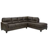 Signature Design by Ashley Navi 2-Piece Sectional with Chaise-Smoke