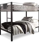 Signature Design by Ashley Dinsmore Bunk Bed and Mattress Set-Black/Gray