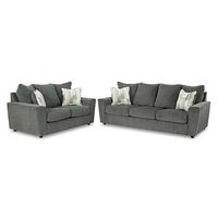 Signature Design by Ashley Stairatt Sofa and Loveseat-Gravel