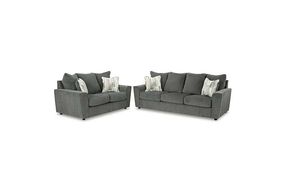 Signature Design by Ashley Stairatt Sofa and Loveseat-Gravel