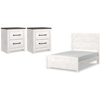 Signature Design by Ashley Gerridan Full Panel Bed and 2 Nightstands