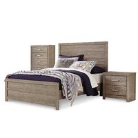 Culverbach Full Panel Bed with Chest of Drawers and Nightstand-Gray