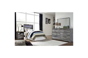 Signature Design by Ashley Baystorm Twin Panel Bed Headboard, Dresser, Mirror