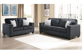 Signature Design by Ashley Altari Sofa and Loveseat-Slate