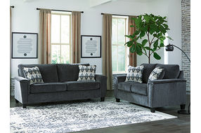 Signature Design by Ashley Abinger Sofa and Loveseat-Smoke