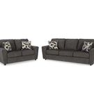 Signature Design by Ashley Cascilla Sofa and Loveseat-Slate