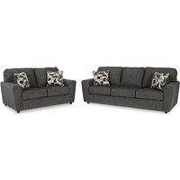 Signature Design by Ashley Cascilla Sofa and Loveseat-Slate