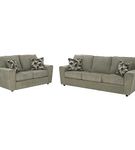 Signature Design by Ashley Cascilla Sofa and Loveseat-Pewter