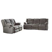 Signature Design by Ashley Tulen Reclining Sofa and Loveseat-Gray