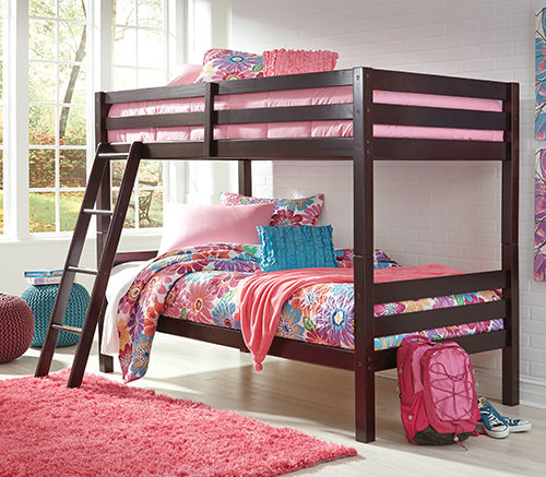 Signature Design by Ashley Halanton Twin over Twin Bunk Bed and Mattress Set