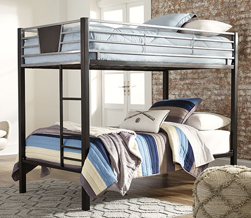 Signature Design by Ashley Dinsmore Twin Over Twin Bunk Bed and Mattress Set