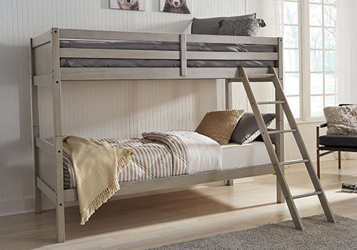 Signature Design by Ashley Lettner Twin over Twin Bunk Bed and Mattress Set