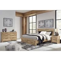 Signature Design by Ashley Hyanna King Panel Storage Bed with Dresser and Nigh