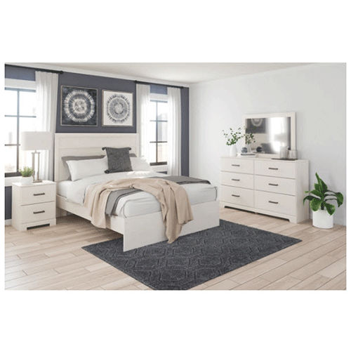 Signature Design by Ashley Stelsie Queen Panel Bed with Dresser, Mirror and Ni