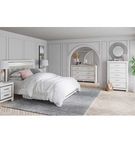 Signature Design by Ashley Altyra Queen Upholstered Panel Bed, Dresser, Mirror