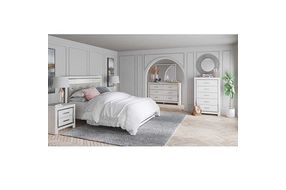 Signature Design by Ashley Altyra Queen Upholstered Panel Bed, Dresser, Mirror