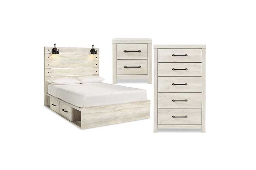 Signature Design by Ashley Cambeck Queen Panel Bed with Storage, Chest and Nig