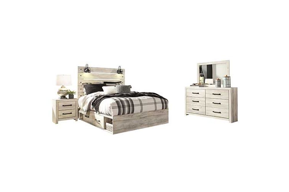 Signature Design by Ashley Cambeck Queen Panel Bed with Storage, Dresser and M