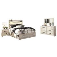 Signature Design by Ashley Cambeck Queen Panel Bed with Storage, Dresser and M