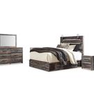 Signature Design by Ashley Drystan Queen Panel Bed with Storage, Dresser and M
