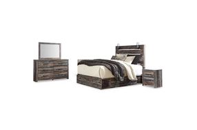 Signature Design by Ashley Drystan Queen Panel Bed with Storage, Dresser and M