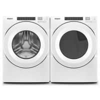 Whirlpool White 4.3 Cu. Ft. Closet-Depth Front Load Washer and 7.4 Cu. Ft. Front Load Electric Dryer Pair