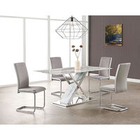 5PC D1274DT TABLE & 4 GREY CHAIRS