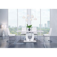 5PC D894DT Table & Chairs (4), White