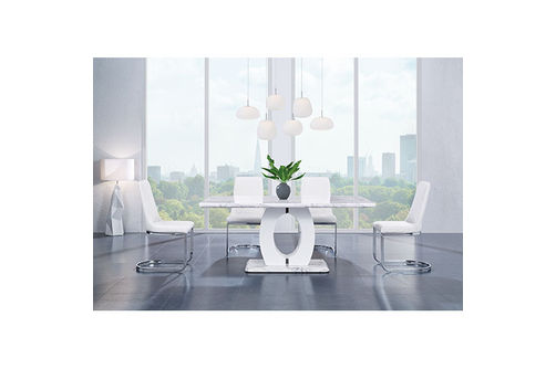 5PC D894DT Table & Chairs (4), White