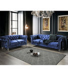 2PC U9550 SOFA & LOVESEAT, BLUE