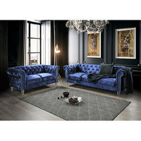 2PC U9550 SOFA & LOVESEAT, BLUE