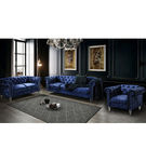 3PC U9550 SOFA, LOVESEAT & CHAIR, BLUE