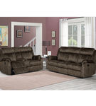 2PC Domino, RECL Sofa & Love W Console, Coffee