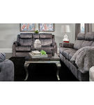 2PC Domino RECL Sofa, Love W Console, Gray