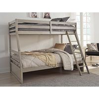 Signature Design by Ashley Lettner Twin over Full Bunk Bed with Mattresses-Lig