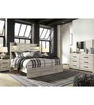 Cambeck King Panel Bed, Dresser, Mirror and Nightstand-Whitewash