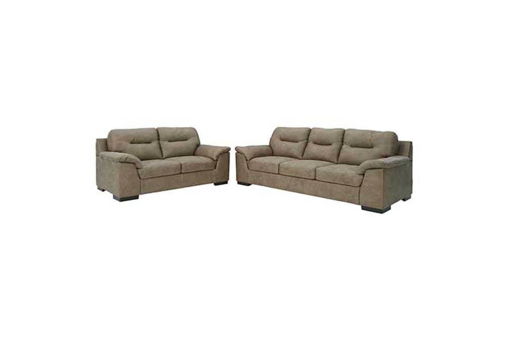 Signature Design by Ashley Maderla Sofa and Loveseat-Pebble