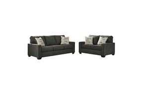 Signature Design by Ashley Lucina Sofa and Loveseat-Charcoal