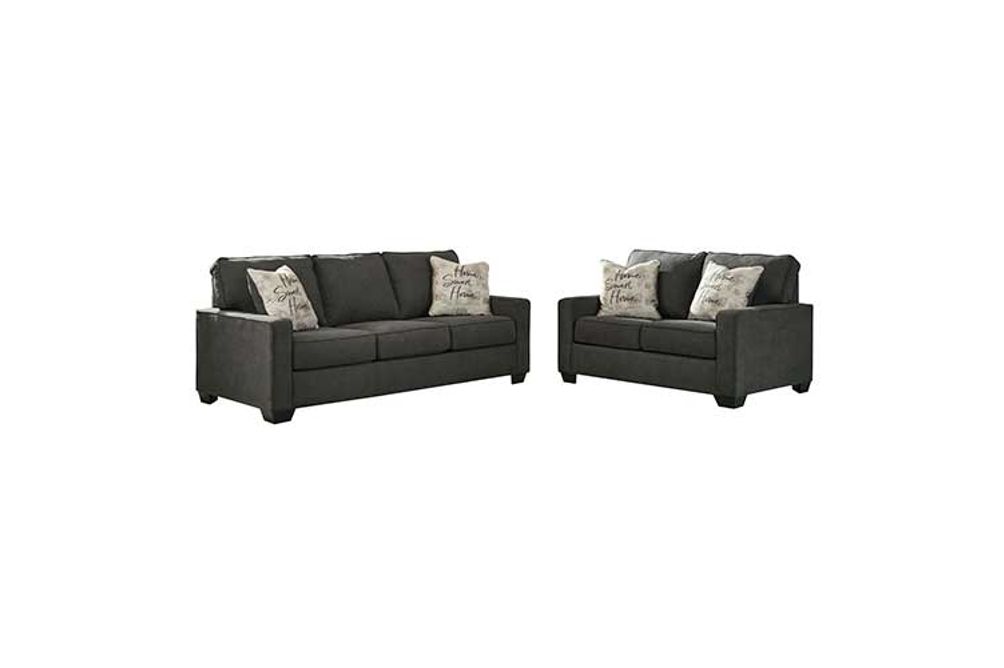 Signature Design by Ashley Lucina Sofa and Loveseat-Charcoal