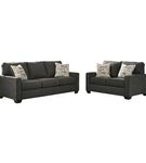 Signature Design by Ashley Lucina Sofa and Loveseat-Charcoal