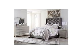 Signature Design by Ashley Coralayne Queen Upholstered Bed with Mirrored Dress