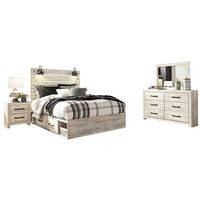 Signature Design by Ashley Cambeck Queen Panel Bed with Storage, Dresser, Mirr