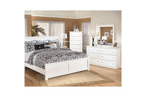 Signature Design by Ashley Bostwick Shoals King Panel Bed, Dresser, Mirror and