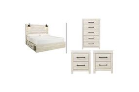 Signature Design by Ashley Cambeck King Panel Bed with Storage, Chest and 2 Ni