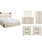 Signature Design by Ashley Cambeck King Panel Bed with Storage, Dresser, Mirro