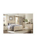 Signature Design by Ashley Bolanburg Queen Panel Bed, Dresser, Mirror and Nigh